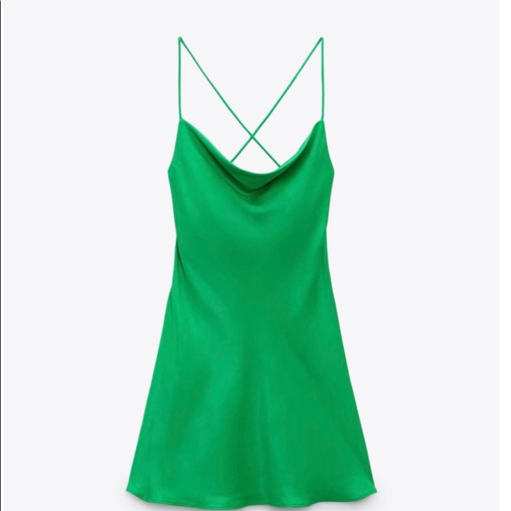 Zara Short Satin Effect Dress